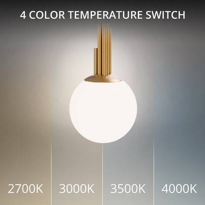 Modern Forms Sybil 1Lt 10" LED Mini-Pendant, 2700K, Brass/Opal