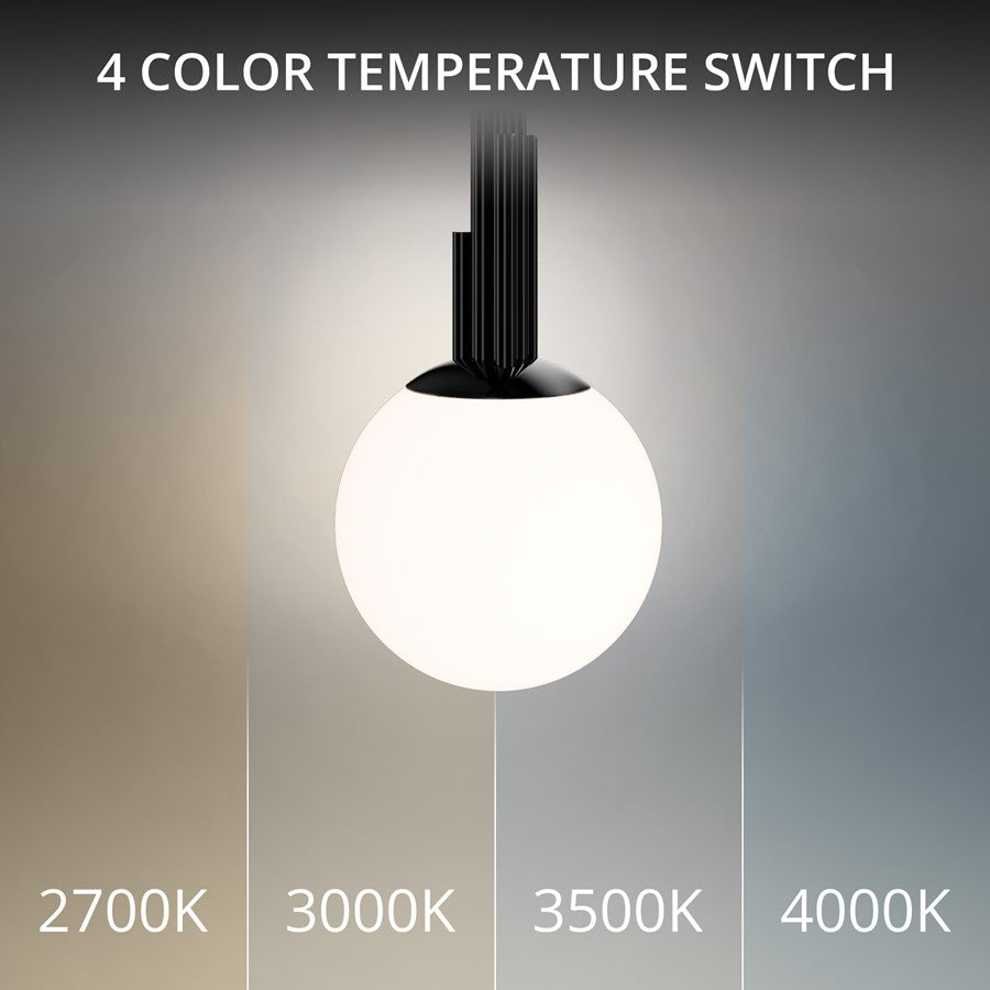 Modern Forms Sybil 10" LED Mini-Pendant, 3000K, BK Nickel/Opal