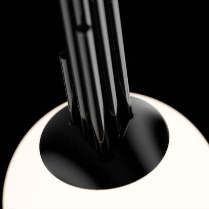 Modern Forms Sybil 1Lt 10" LED Mini-Pendant, Black Nickel/Opal
