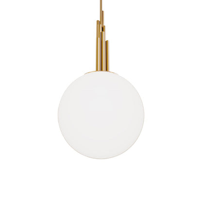 Modern Forms Sybil 1Lt 14" LED Pendant, 2700K, Aged Brass/Opal