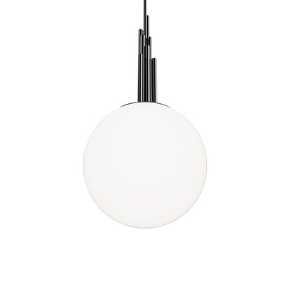 Modern Forms Sybil 1Lt 14" LED Pendant, 2700K, Black Nickel/Opal