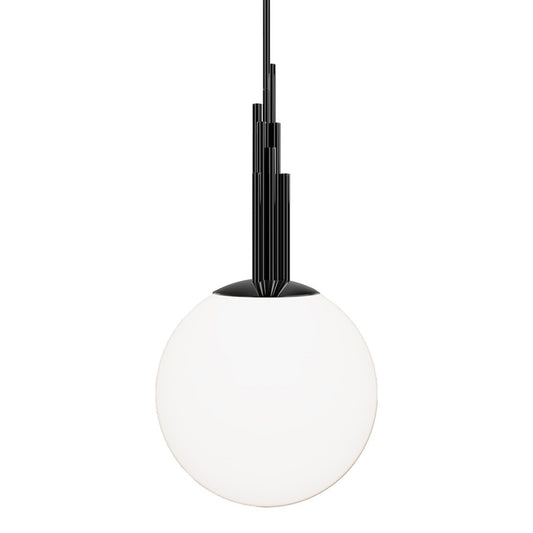 Modern Forms Sybil 1Lt 14" LED Pendant/3000K, Black Nickel/Opal - PD-60514-30-NB