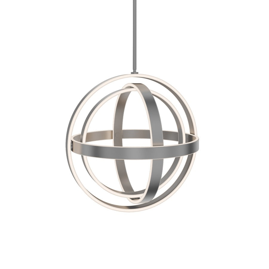 Modern Forms Kinetic 1Lt 18" LED Pendant, Titanium/White - PD-61718-TT