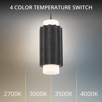 Modern Forms Caviar 7" LED Mini-Pendant, 3500K, Bassalt/Black