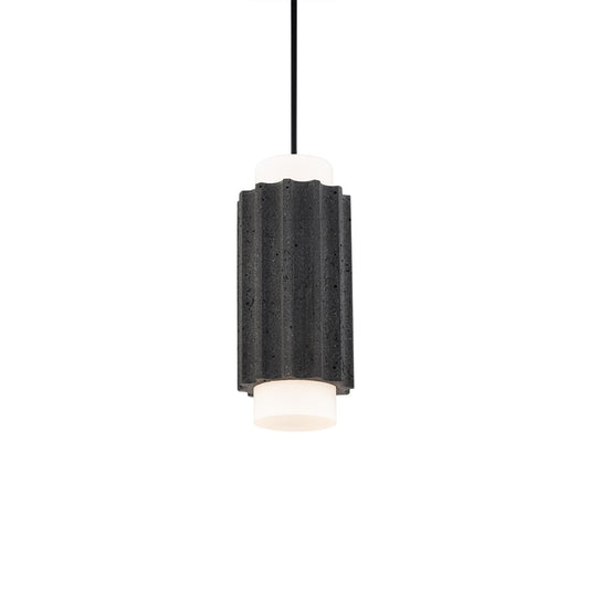 Modern Forms Caviar 1Lt 7" LED Mini-Pendant, Bassalt/Black - PD-62516-40-BV-BK