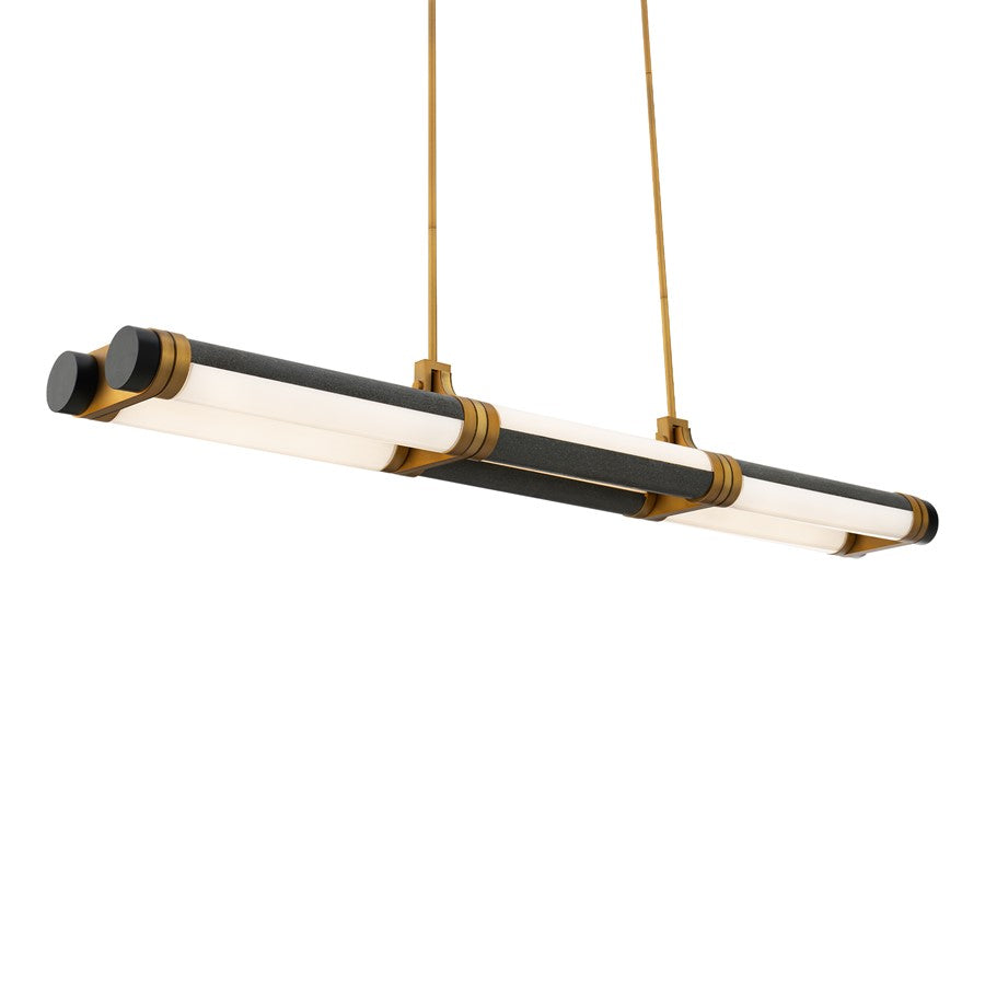 Modern Forms Catania 48" LED Linear Pendant, BS/BR/BK/WH - PD-6548-40-BV-AB