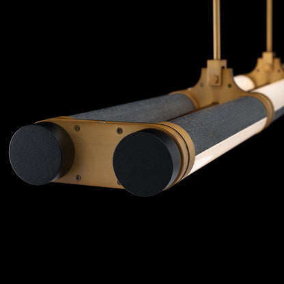 Modern Forms Catania 48" LED Linear Pendant, Bassalt Stone/Brass/Black/White