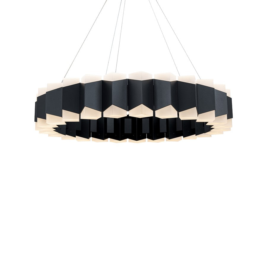 Modern Forms Dolman 48Lt 5" LED Pendant, Black/Frosted - PD-73528-BK