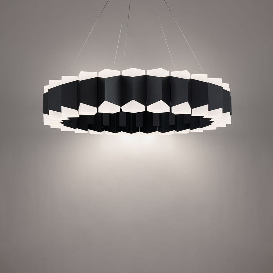 Modern Forms Dolman 48Lt 5" LED Pendant, Black/Frosted