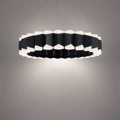 Modern Forms Dolman 48Lt 5" LED Pendant, Black/Frosted