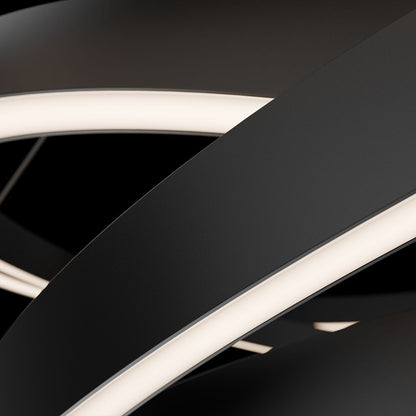 Modern Forms Storm Chaser 35" LED Pendant, 2700K, Black/White