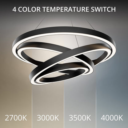 Modern Forms Storm Chaser 35" LED Pendant, 3500K, Black/White