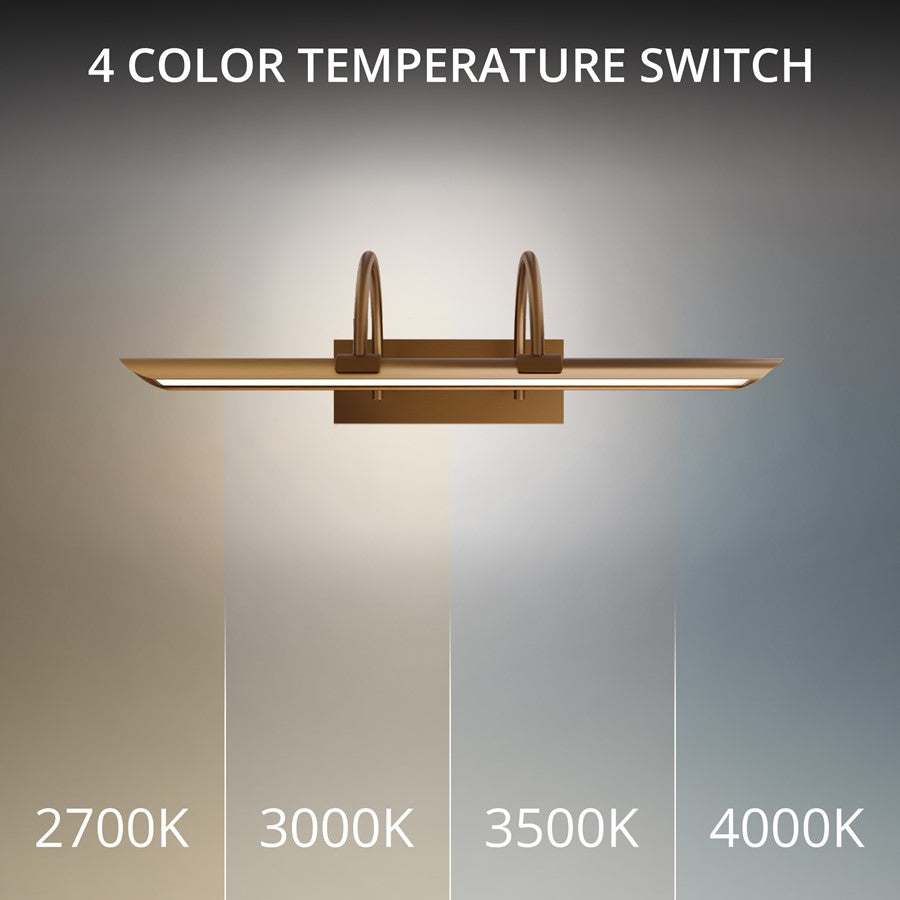 Modern Forms Ansel 1Lt 18" LED Picture Light, 3500K, Aged Brass