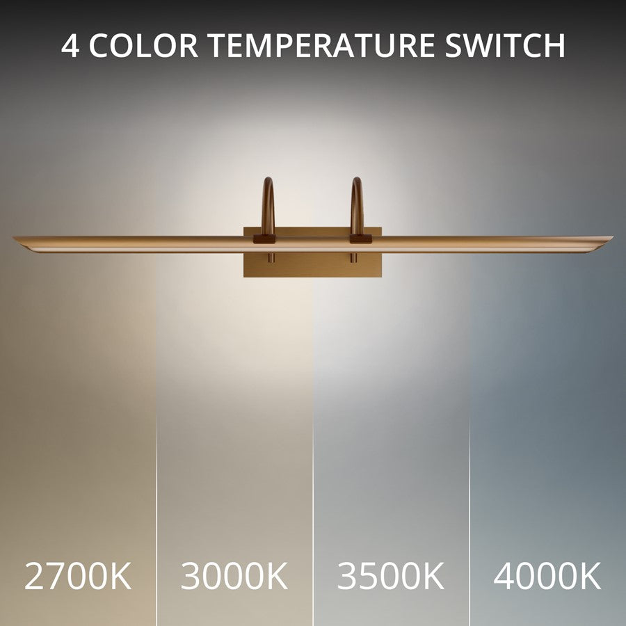 Modern Forms Ansel 1Lt 30" LED Picture Light, 2700K, Aged Brass