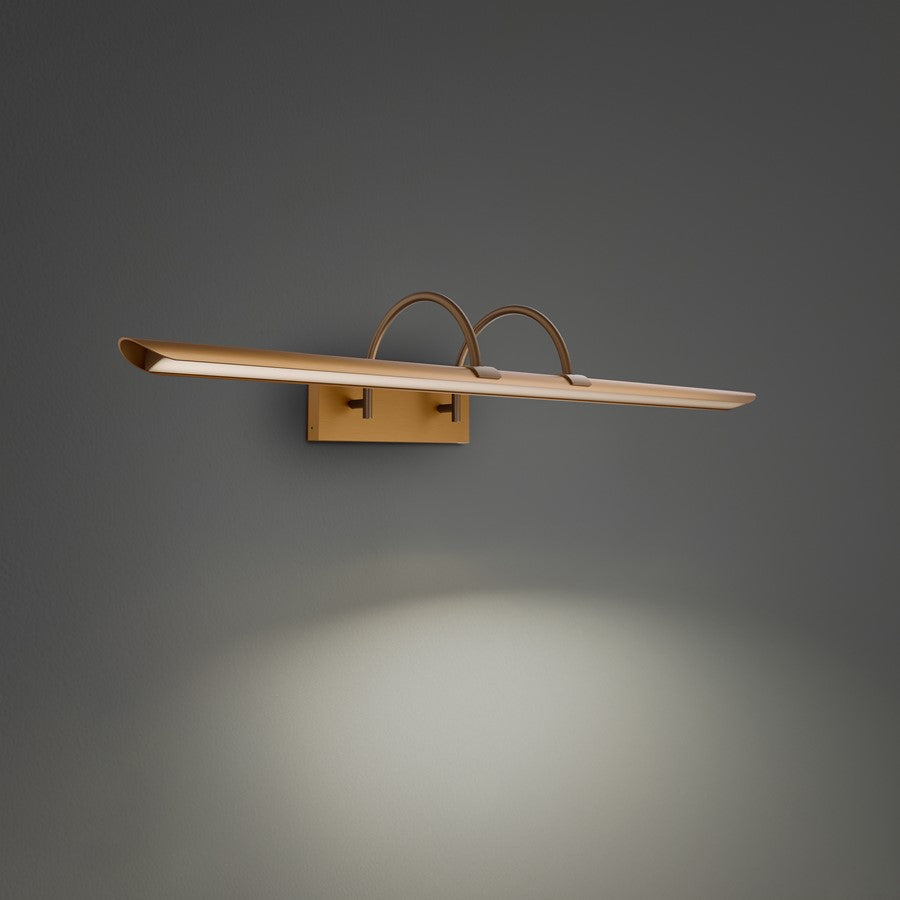 Modern Forms Ansel 1Lt 30" LED Picture Light, 3000K, Aged Brass