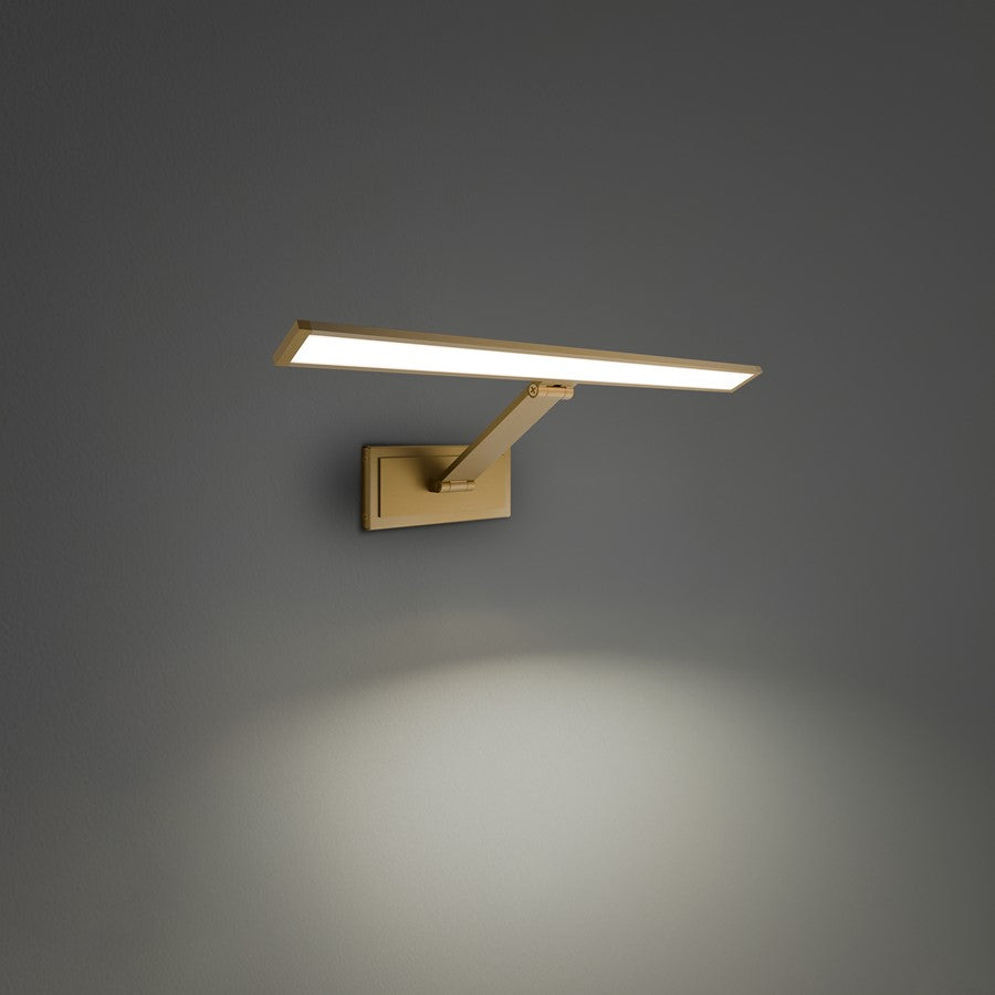 Modern Forms Diver 1Lt 18" LED Picture Light, 2700K, Aged Brass