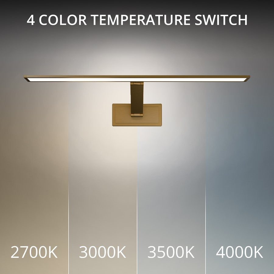 Modern Forms Diver 1Lt 24" LED Picture Light, 3000K, Aged Brass