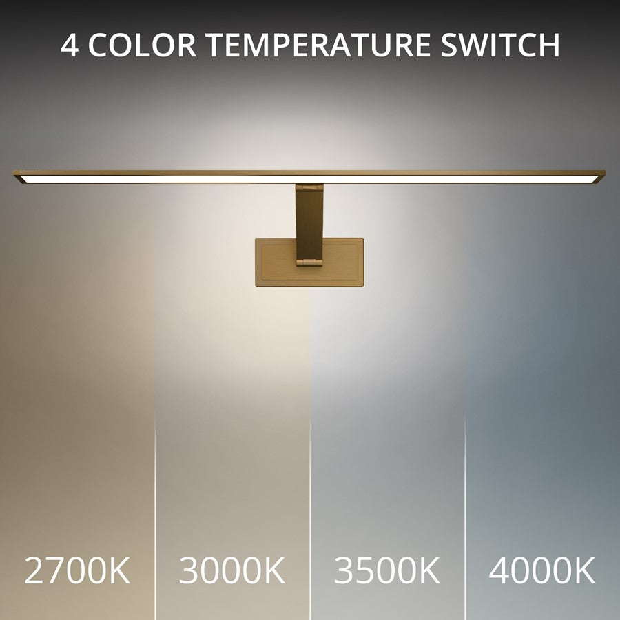Modern Forms Diver 1Lt 30" LED Picture Light, 3500K, Aged Brass