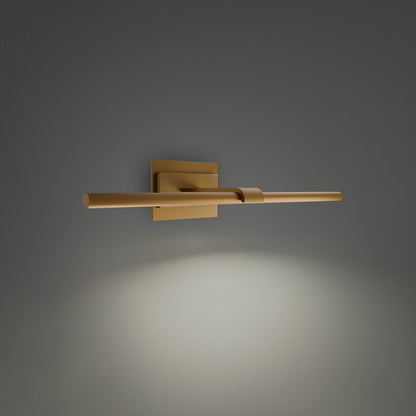 Modern Forms Inlet 1Lt 24" LED Picture Light, 3000K, Aged Brass