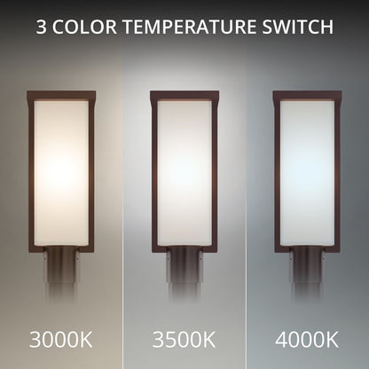 Modern Forms Ledge 16.8" LED Outdoor Post Light, 3000K, Bronze/White