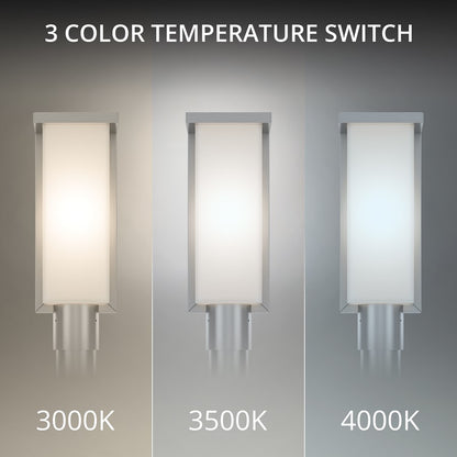 Modern Forms Ledge 16.8" LED Outdoor Post Light, Aluminum/White