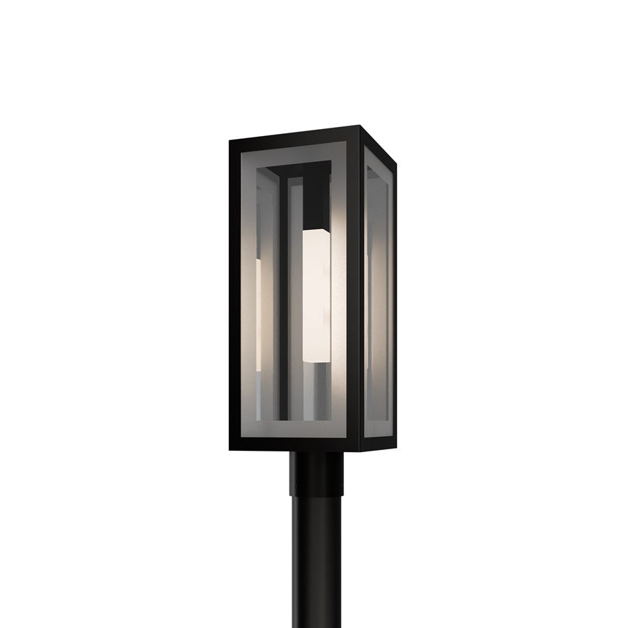 Modern Forms Cambridge 21" LED Outdoor Post Light, Black/Clear - PM-W24521-BK