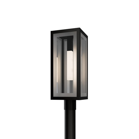 Modern Forms Cambridge 21" LED Outdoor Post Light, Black/Clear - PM-W24521-BK