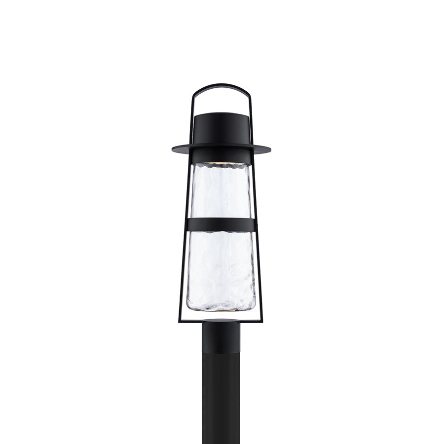 Modern Forms Balthus 23.4" LED Outdoor Post Light, Black/Clear