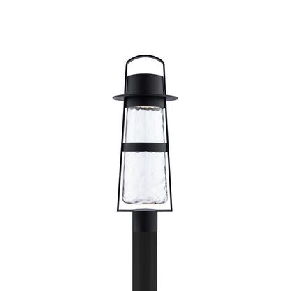 Modern Forms Balthus 23.4" LED Outdoor Post Light, Black/Clear
