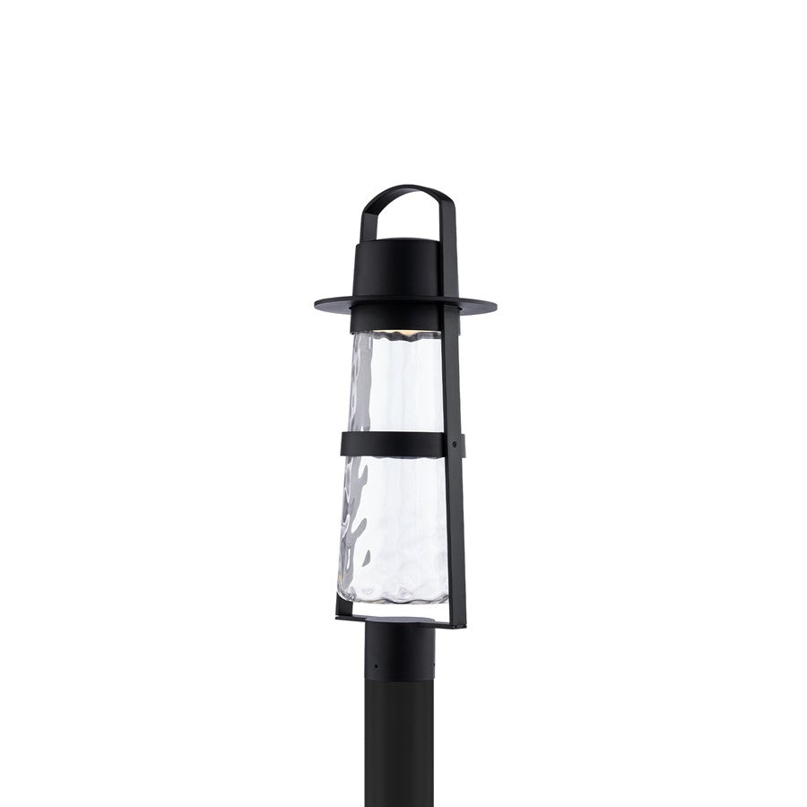 Modern Forms Balthus 23.4" LED Outdoor Post Light, Black/Clear