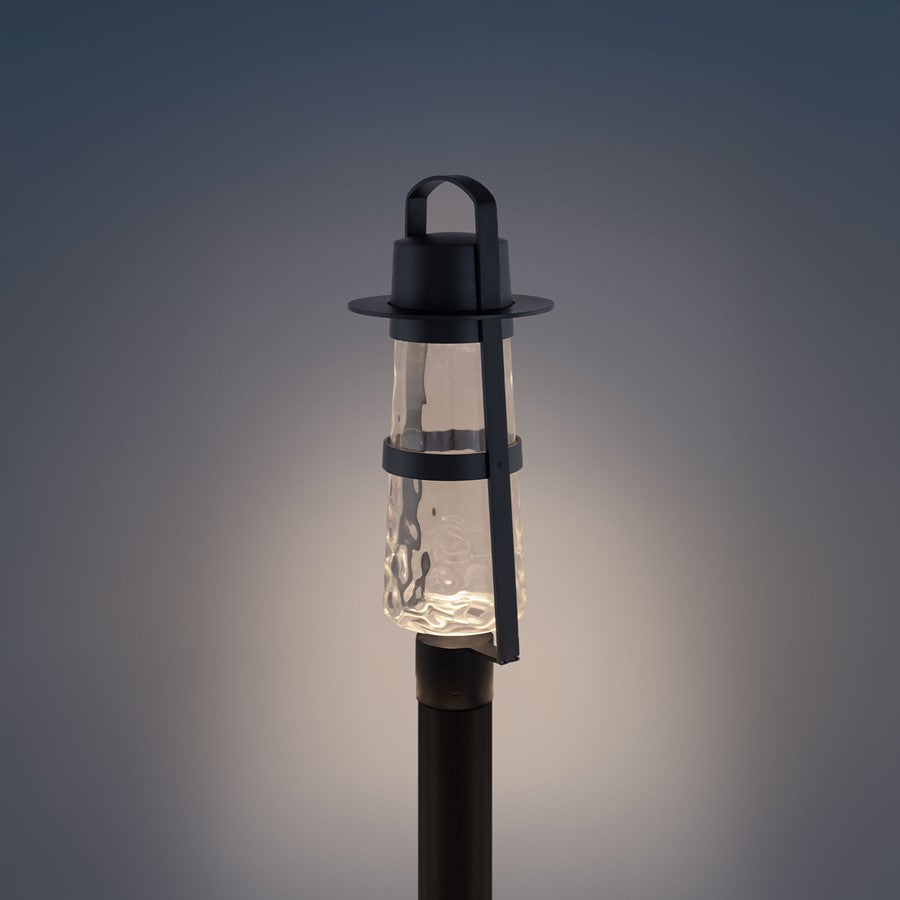 Modern Forms Balthus 23.4" LED Outdoor Post Light, Black/Clear