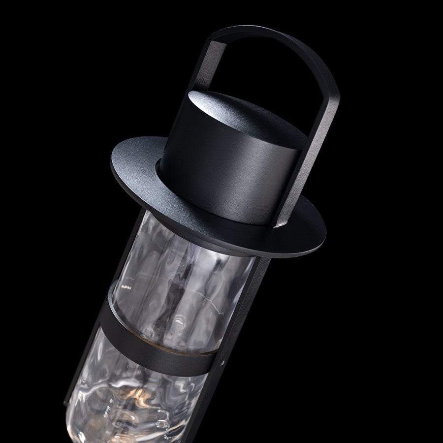Modern Forms Balthus 23.4" LED Outdoor Post Light, Black/Clear