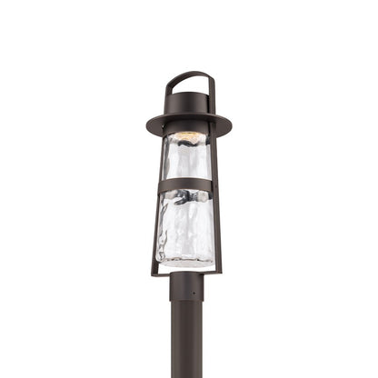Modern Forms Balthus 23.4" LED Outdoor Post Light, Bronze/Clear