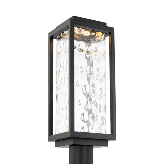Modern Forms Two If By Sea 21" LED Outdoor Post Light, BK/Clear - PM-W41521-BK