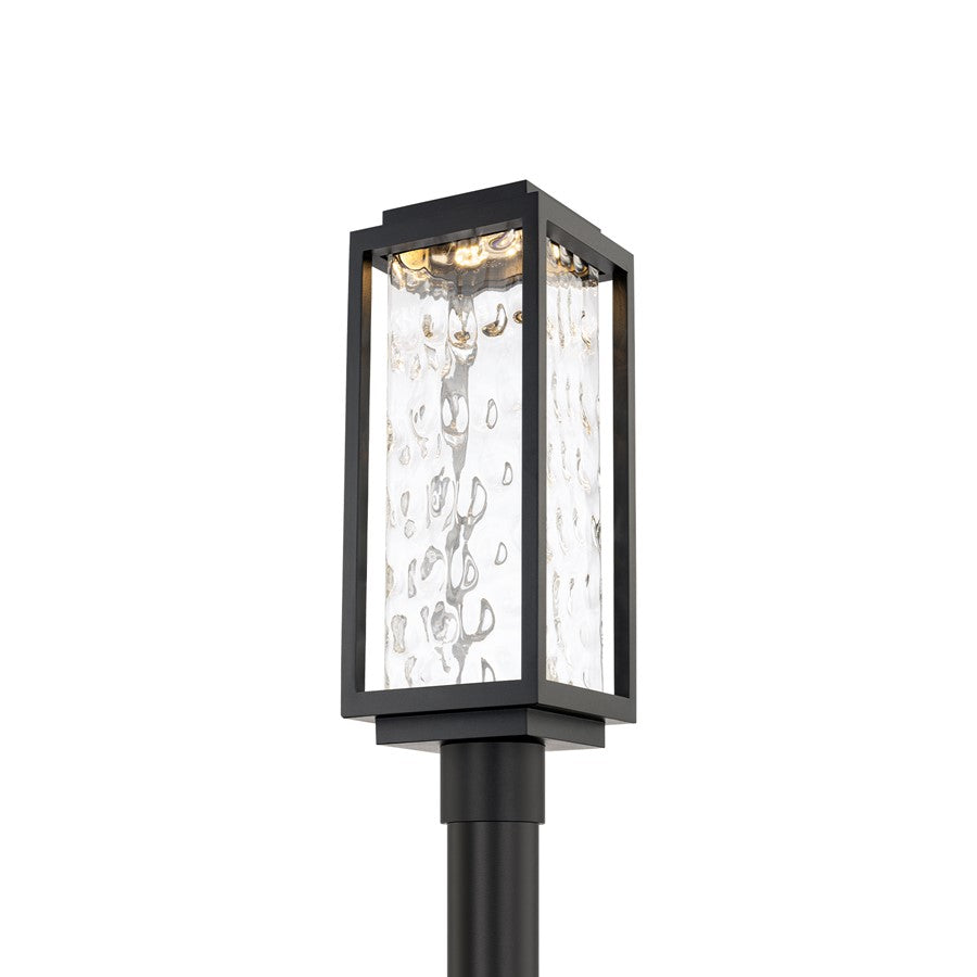 Modern Forms Two If By Sea 21" LED Outdoor Post Light, Black/Clear