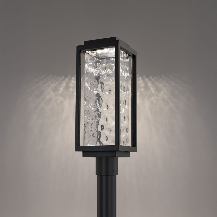 Modern Forms Two If By Sea 21" LED Outdoor Post Light, Black/Clear