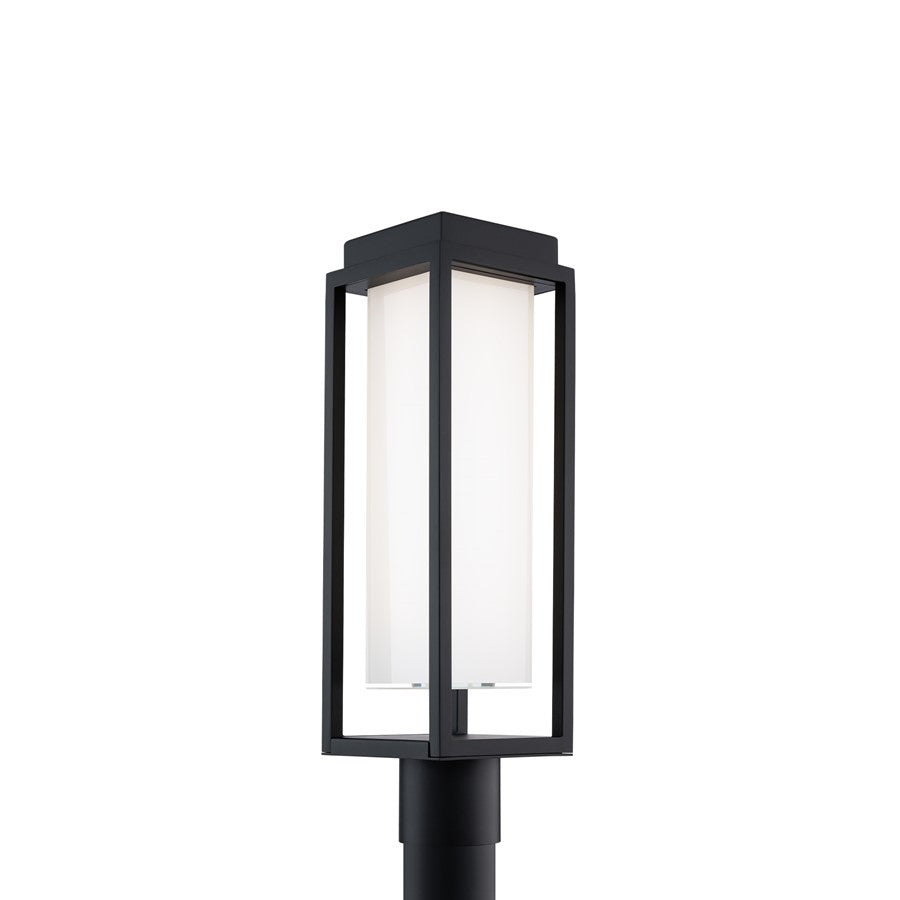Modern Forms Framed 1Lt 20" LED Outdoor Post Light, Black/White - PM-W73520-BK