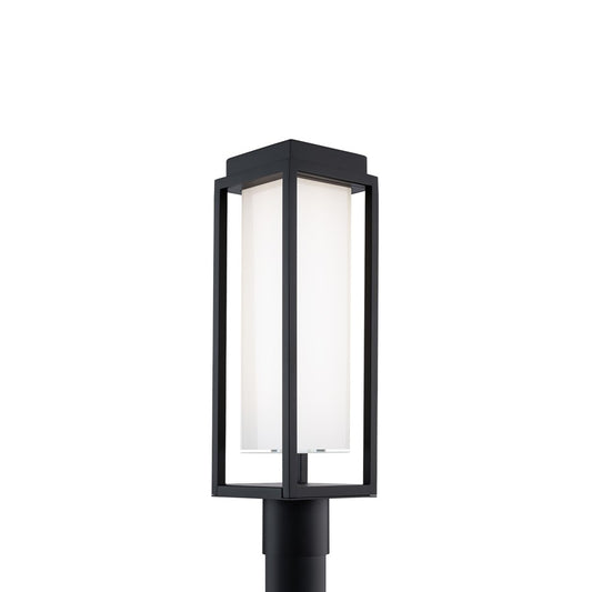 Modern Forms Framed 1Lt 20" LED Outdoor Post Light, Black/White - PM-W73520-BK