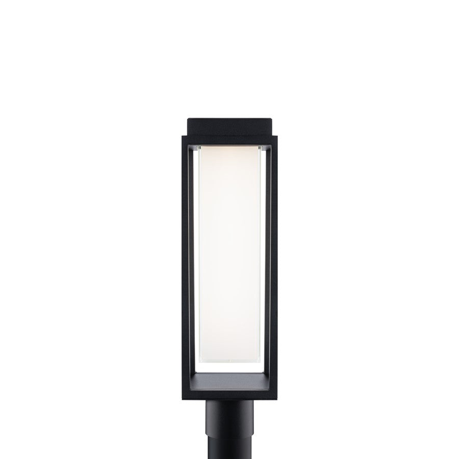 Modern Forms Framed 1Lt 20" LED Outdoor Post Light, Black/White
