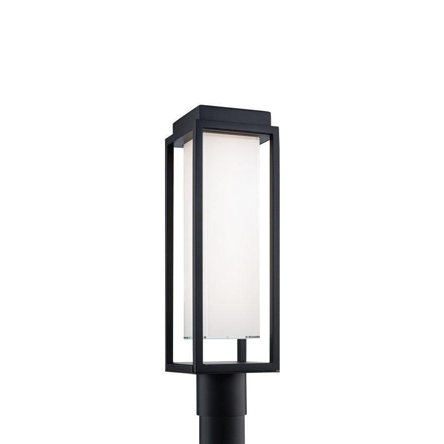 Modern Forms Framed 1Lt 20" LED Outdoor Post Light, Black/White