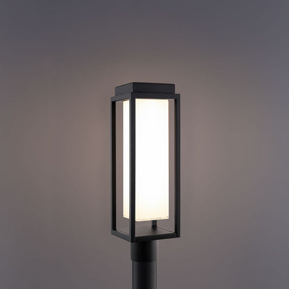Modern Forms Framed 1Lt 20" LED Outdoor Post Light, Black/White