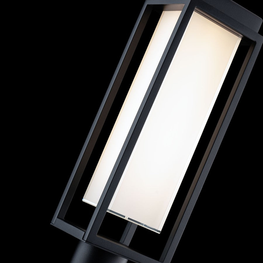 Modern Forms Framed 1Lt 20" LED Outdoor Post Light, Black/White