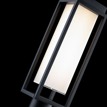 Modern Forms Framed 1Lt 20" LED Outdoor Post Light, Black/White