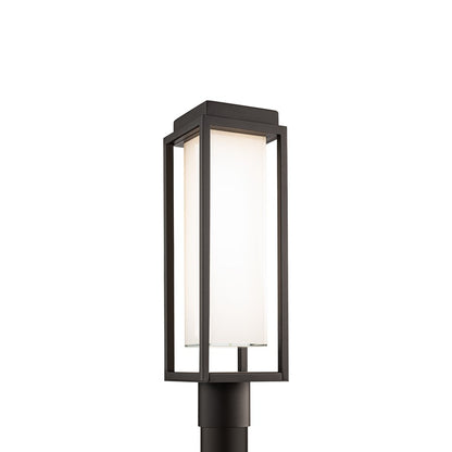 Modern Forms Framed 1Lt 20" LED Outdoor Post Light, Bronze/White