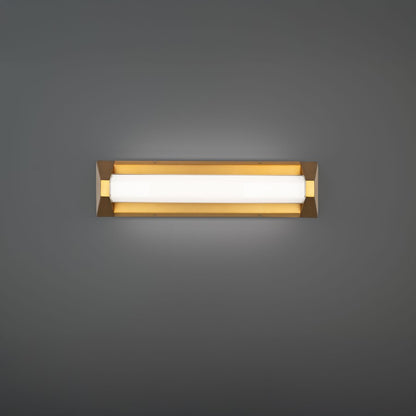 Modern Forms Swale 20" LED Bath/Wall Light, 2700K, Brass/White