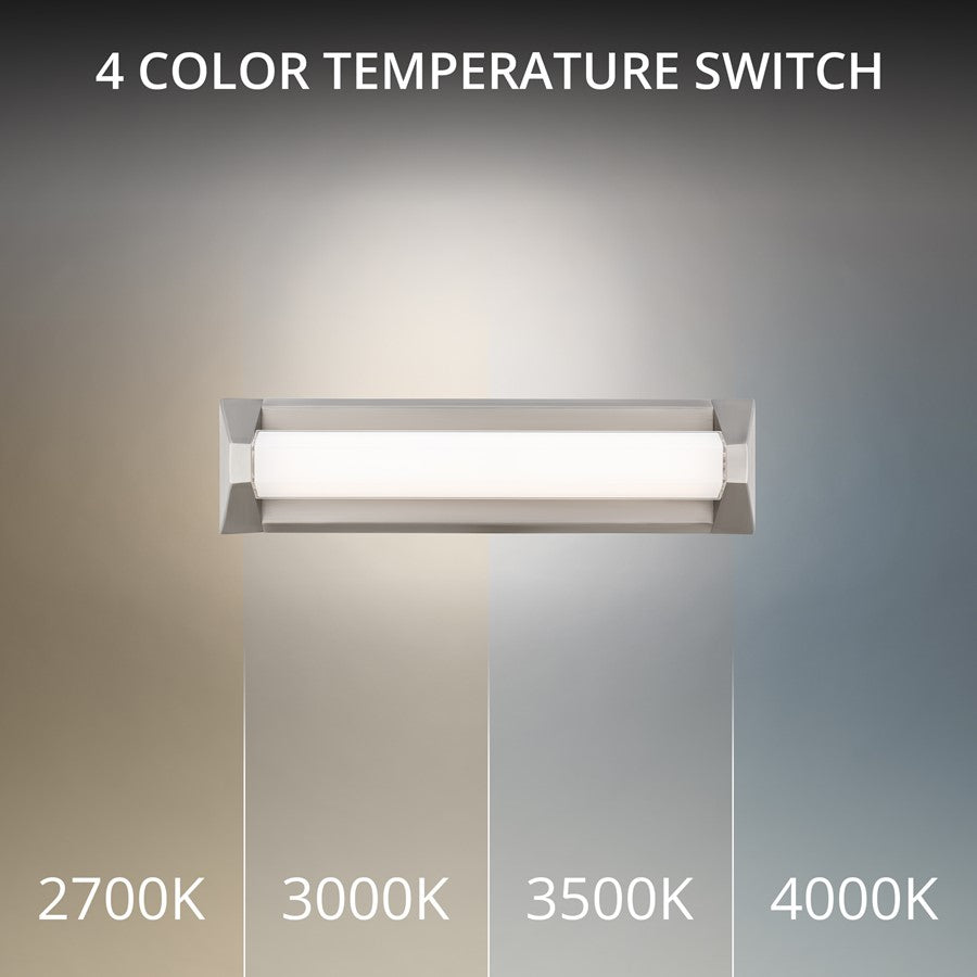 Modern Forms Swale 20" LED Bath/Wall Light, 2700K, Nickel/White