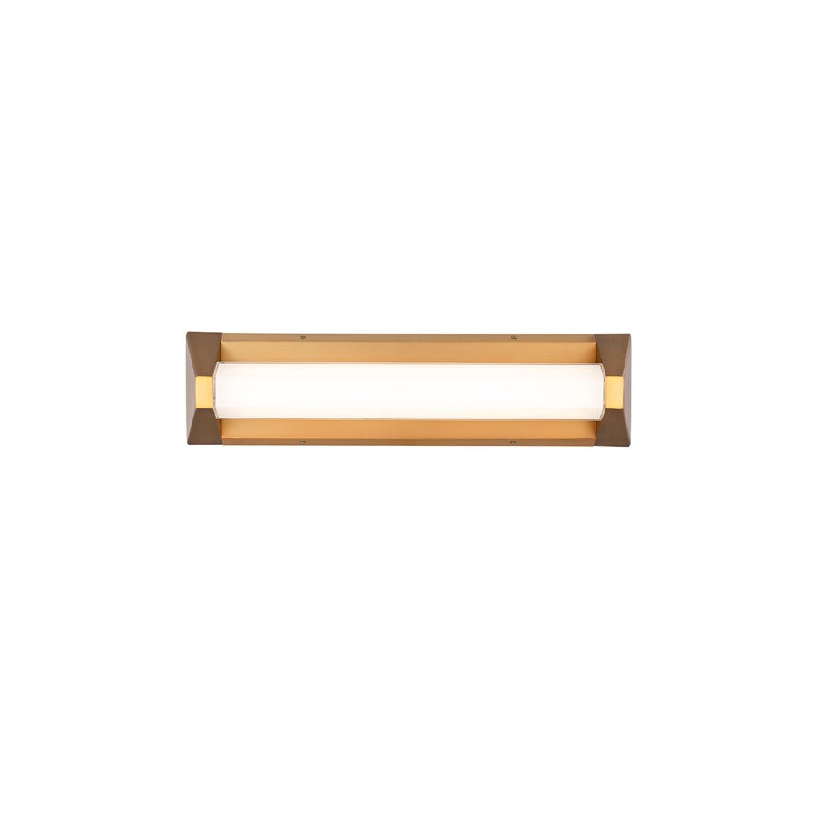 Modern Forms Swale 20" LED Bath/Wall Light, 3000K, Brass/White