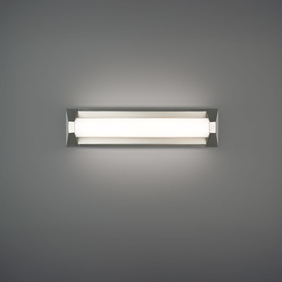 Modern Forms Swale 20" LED Bath/Wall Light, 3000K, Nickel/White