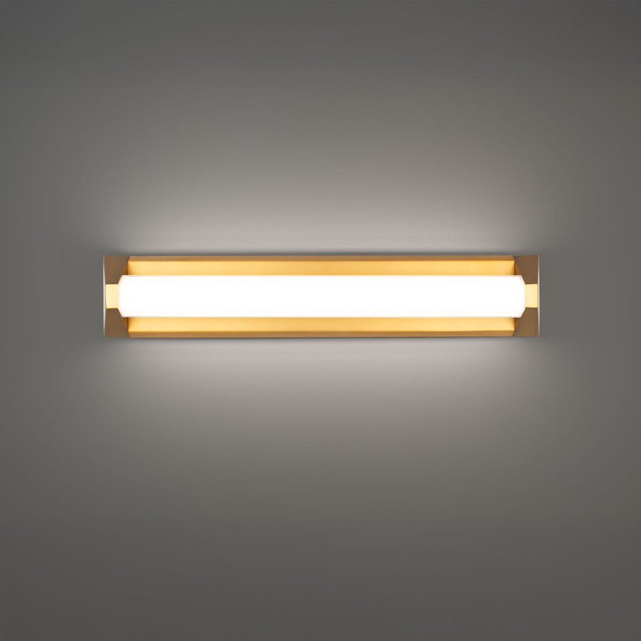 Modern Forms Swale 27" LED Bath/Wall Light, 3000K, Brass/White