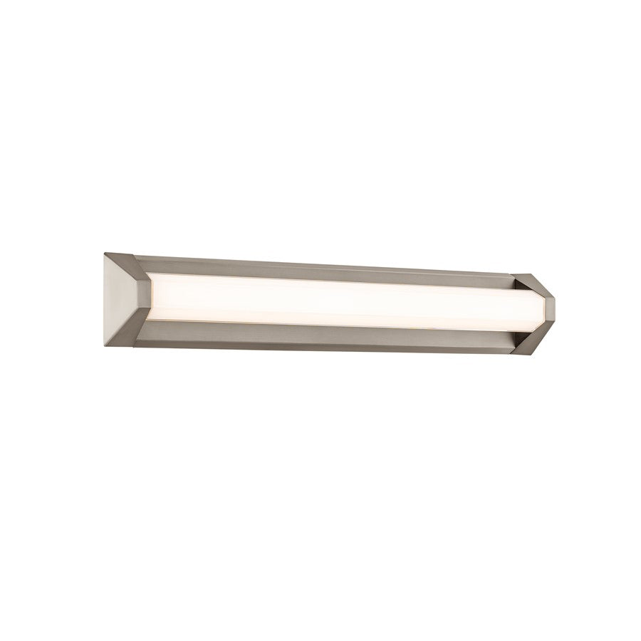 Modern Forms Swale 27" LED Bath/Wall Light/3000K, Nickel/White - WS-1527-30-BN